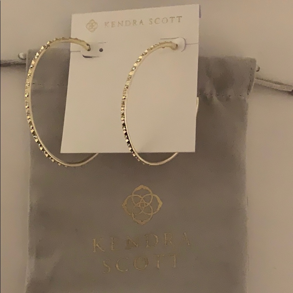 Kendra Scott Val Hoop Earrings Iridescent Crystal